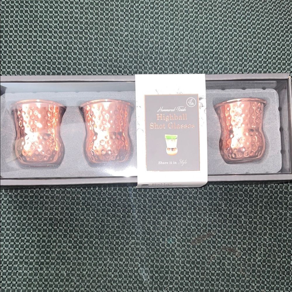 Hammered Copper Moscow Mule Shot Glasses – Set of 3